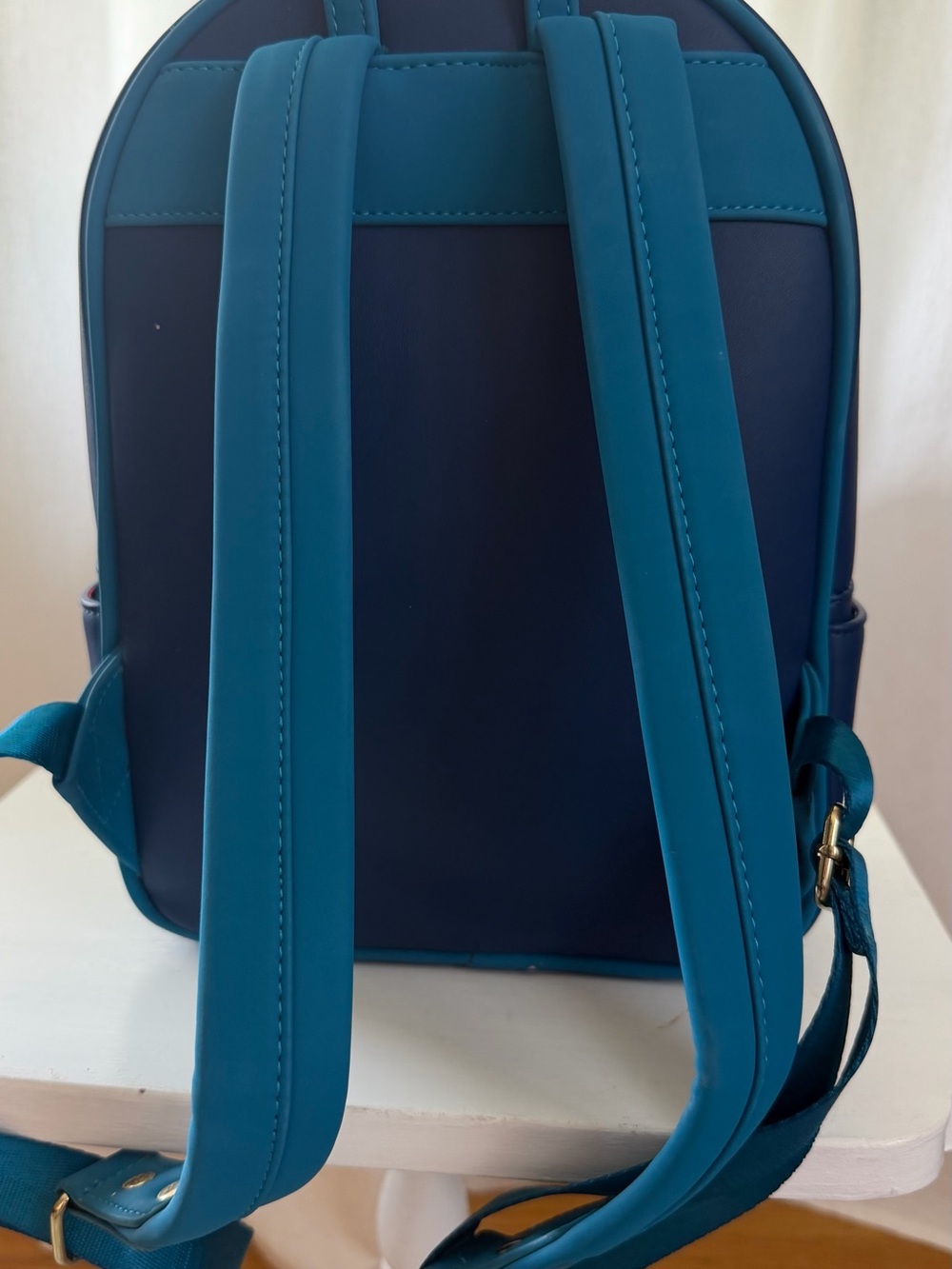 Disney Loungefly Aurora Floral Mini Backpack - Navy Teal - Picture 3 of 4
